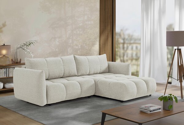 ROHOVÁ ROZKLÁDACÍ POHOVKA, plast, textil, kompozitní dřevo, béžová Livetastic - Online Only sedačky, Online Only