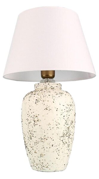 Stolní lampa RAMZES 1xE27/40W/230V bílá/krémová