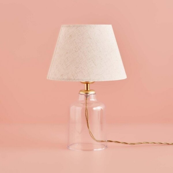 Stolní lampa AYD 1xE27/40W/230V krémová/čirá