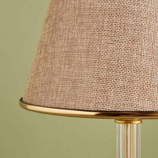 Stolní lampa AYD 1xE27/40W/230V béžová/zlatá