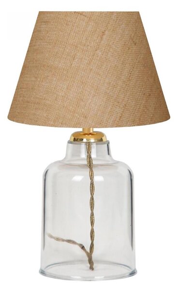 Stolní lampa AYD 1xE27/40W/230V hnědá/čirá