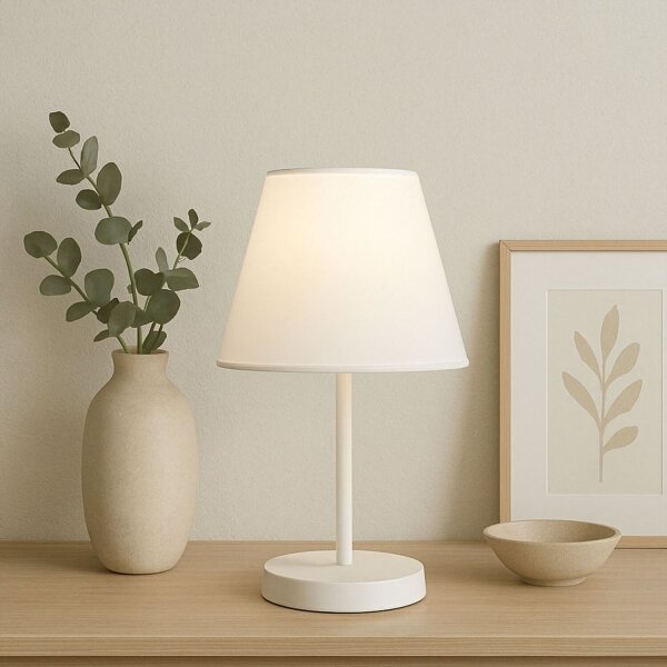 Stolní lampa AYD 1xE27/40W/230V bílá