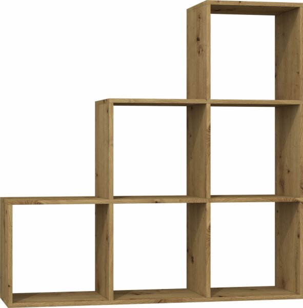 Knihovna do obývacího pokoje Topeshop STEP ARTISAN 3X3