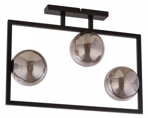 Stropní moderní osvětlení COSMIC, 3xG9, 12W, černé, kouřové sklo