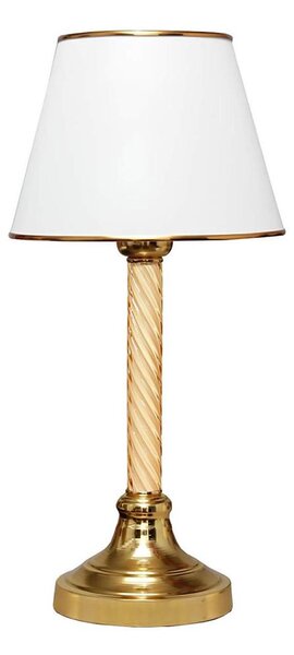 Stolní lampa AYD 1xE27/40W/230V bílá/zlatá