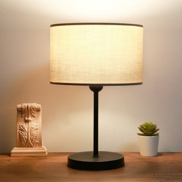 Stolní lampa AYD 1xE27/40W/230V béžová/černá