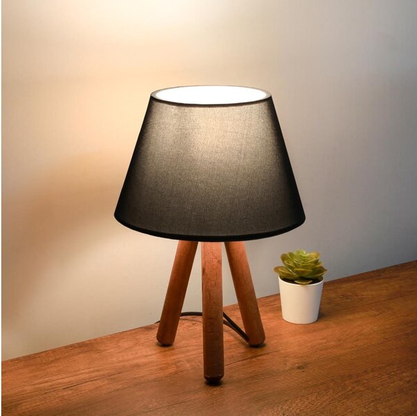 Stolní lampa AYD 1xE27/40W/230V hnědá/antracit