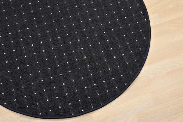Condor Carpets, Kusový koberec Udinese antracit kruh, 80x80 (průměr) kruh, šedá, chodba / předsíň