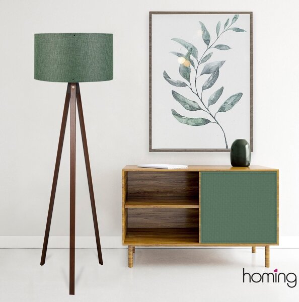 Stojací lampa AYD 1xE27/40W/230V hnědá/zelená
