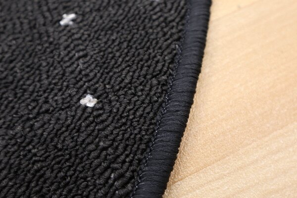Condor Carpets, Kusový koberec Udinese antracit kruh, 80x80 (průměr) kruh, šedá, chodba / předsíň