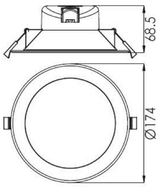Deko-Light stropní vestavné svítidlo Acrux 145 220-240V AC/50-60Hz 17,00 W 3000/4000/6000 K 1570 lm bílá 565318