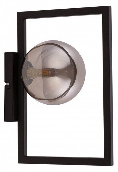 Nástěnné moderní osvětlení COSMIC, 1xG9, 12W, černé, kouřové sklo