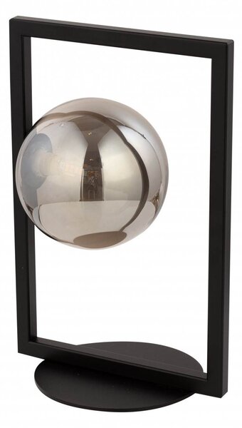 Stolní moderní lampa COSMIC, 1xG9, 12W, černá, kouřové sklo