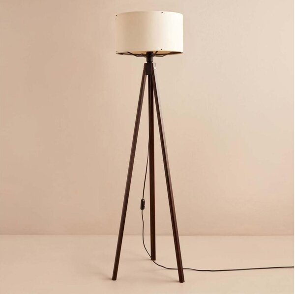 Stojací lampa AYD 1xE27/40W/230V hnědá/béžová