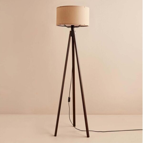 Stojací lampa AYD 1xE27/40W/230V hnědá/béžová