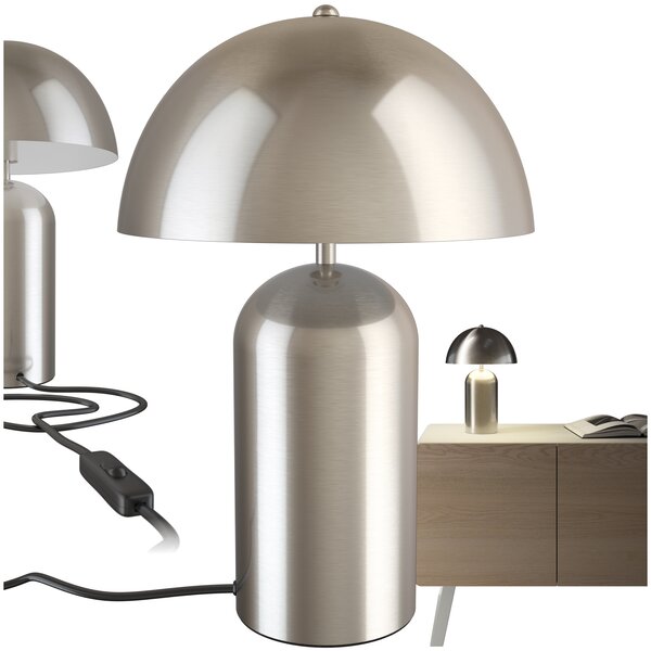 Tectake Malá retro stolní lampa Altea, 40W - Matný nikl