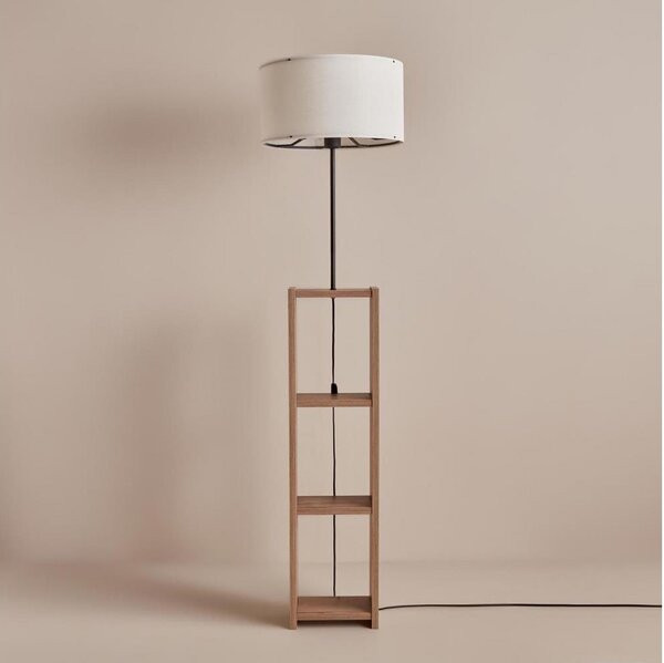 Stojací lampa AYD 1xE27/40W/230V hnědá/bílá