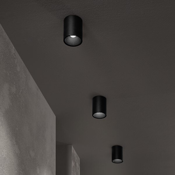 Ideal lux 341798 NITRO ROUND povrchové bodové svítidlo D80mm LED 10W 950/790lm 2700K černá