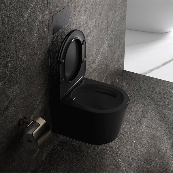 BPS-koupelny Podomítkový modul Geberit DuoFix s WC mísou EL-MTB-03 + ovládací tlačítko Delta 50 černá lesk