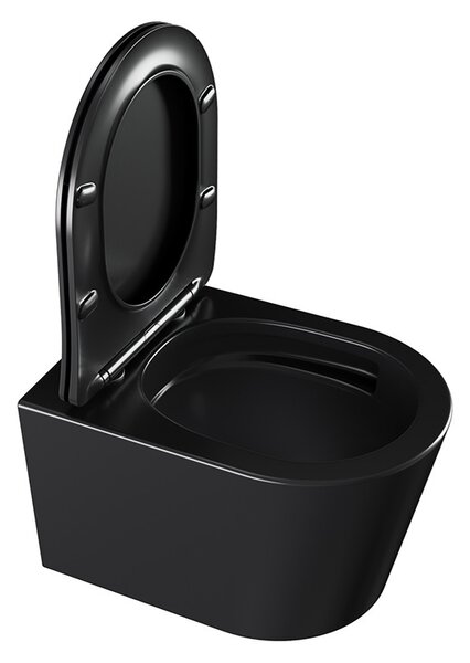 BPS-koupelny Podomítkový modul Geberit DuoFix s WC mísou EL-MTB-03 + ovládací tlačítko Delta 50 černá lesk