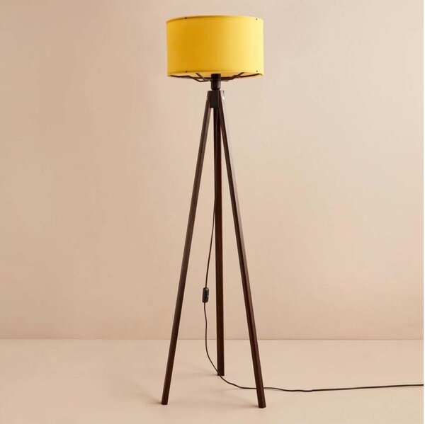 Stojací lampa AYD 1xE27/40W/230V hnědá/oranžová