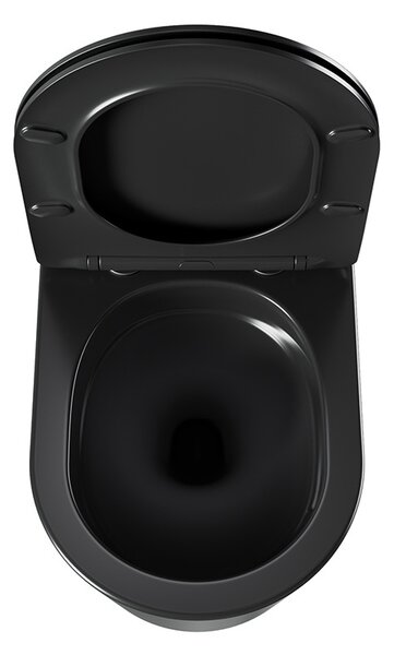 BPS-koupelny Podomítkový modul Geberit DuoFix s WC mísou EL-MTB-03 + ovládací tlačítko Delta 50 černá lesk