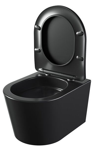 BPS-koupelny Podomítkový modul Geberit DuoFix s WC mísou EL-MTB-03 + ovládací tlačítko Delta 50 černá lesk