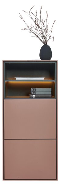 BOTNÍK, hnědá, barvy grafitu, 55/118/41 cm Voleo - Botníky