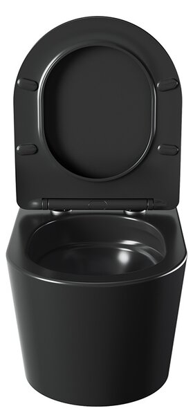 BPS-koupelny Podomítkový modul Geberit DuoFix s WC mísou EL-MTB-03 + ovládací tlačítko Delta 50 černá lesk