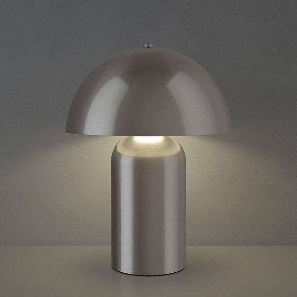 Tectake Malá retro stolní lampa Kade, stmívatelná - Matný nikl