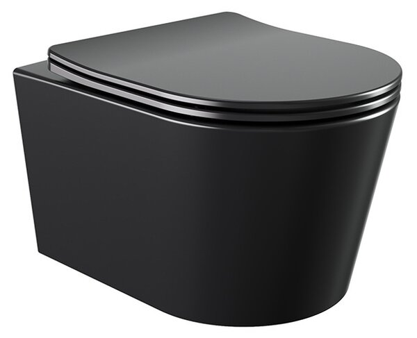 BPS-koupelny Podomítkový modul Geberit DuoFix s WC mísou EL-MTB-03 + ovládací tlačítko Delta 50 černá lesk
