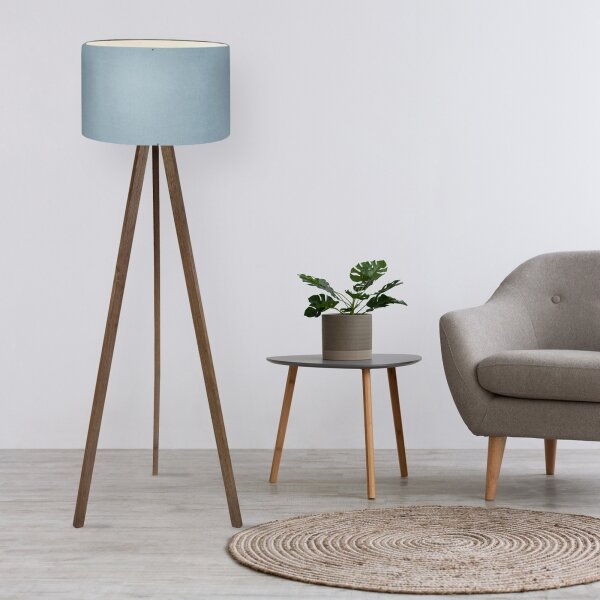 Stojací lampa AYD 1xE27/40W/230V hnědá/modrá