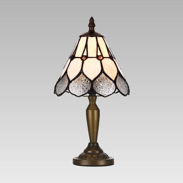 Stolní vitrážová lampa TIFFANY XIII, 1xE14, 40W, antická hnědá