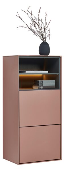 BOTNÍK, hnědá, barvy grafitu, 55/118/41 cm Voleo - Botníky