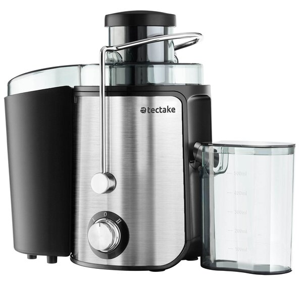 Tectake Odšťavňovač Frufi, 2 rychlostní stupně, nerezová ocel, 600W - stříbrná