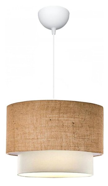 Lustr na lanku AYD 1xE27/15W/230V béžová/bílá