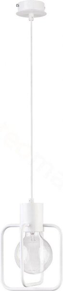 Závěsné moderní osvětlení AURA KWADRAT, 1xE27, 60W, bílé