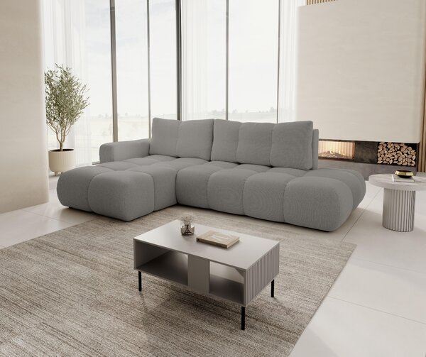 Rohová sedací souprava Sopran (šedá) (L). Akce -26%