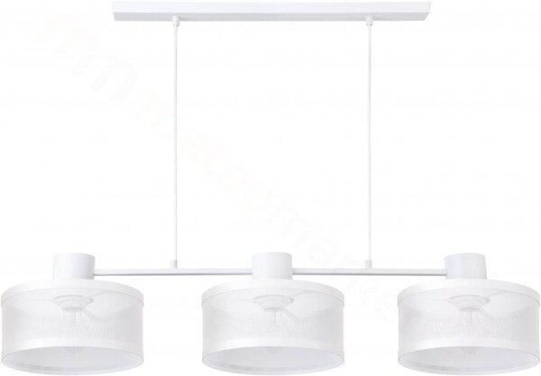 Závěsné moderní osvětlení BONO, 3xE27, 60W, bílé