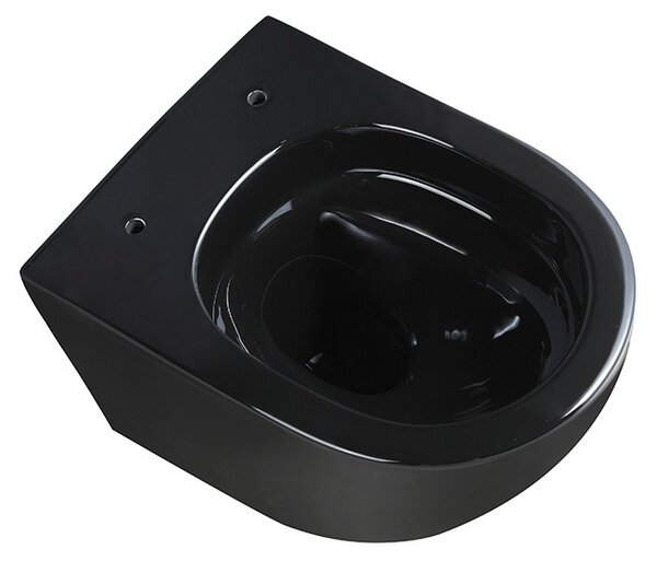 BPS-koupelny Podomítkový modul Geberit DuoFix s WC mísou FW-BL-TR-02 + ovládací tlačítko Delta 50 černá lesk