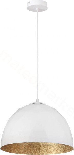 Závěsné moderní osvětlení DIAMENT, 1xE27, 60W, 35cm, bílé, zlaté