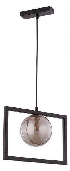 Závěsné moderní osvětlení COSMIC, 1xG9, 12W, černé, kouřové sklo