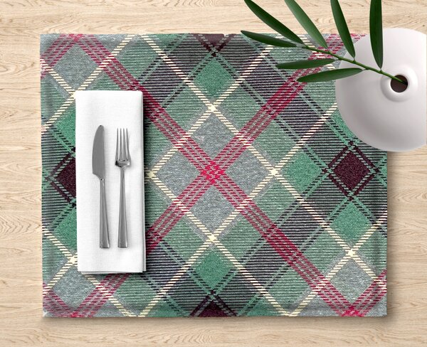 Ervi Gobelínové prostírání na stůl - Tradiční zelený tartan