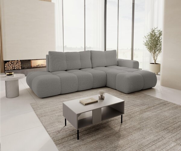 Rohová sedací souprava Sopran (šedá) (P). Akce -26%