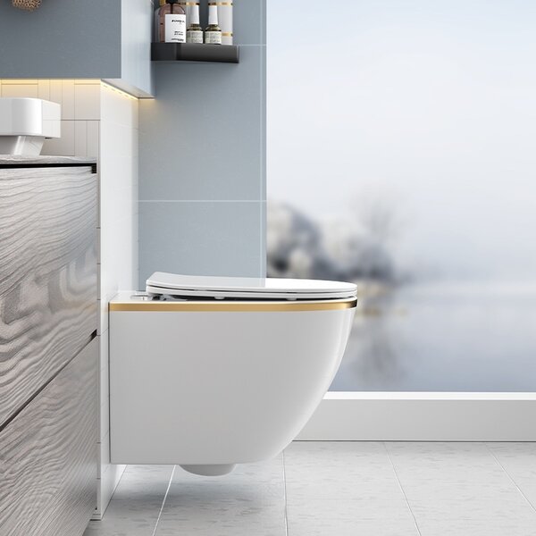 BPS-koupelny Podomítkový modul Geberit DuoFix s WC mísou MU-WH-GL-RIM-03 + ovládací tlačítko Delta 50 chrom
