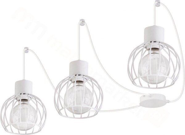 Závěsné moderní osvětlení LUTO, 3xE27, 60W, bílé