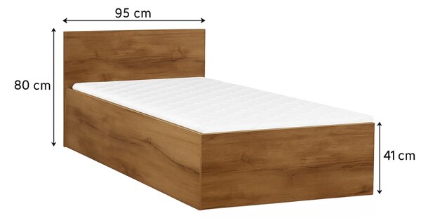 Postel SOFIA 90 x 200 cm, dub artisan