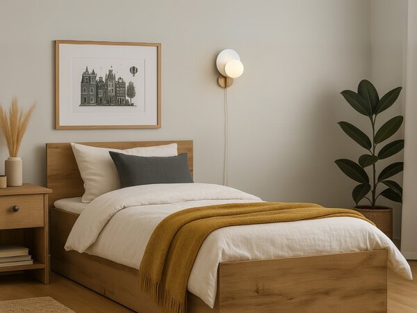 Postel SOFIA 90 x 200 cm, dub artisan