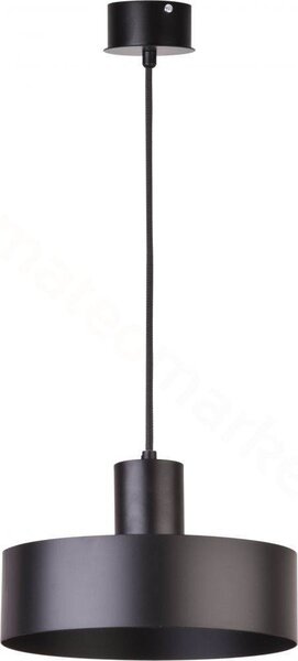 Závěsné industriální osvětlení RIF, 1xE27, 60W, 25cm, kulaté, černé
