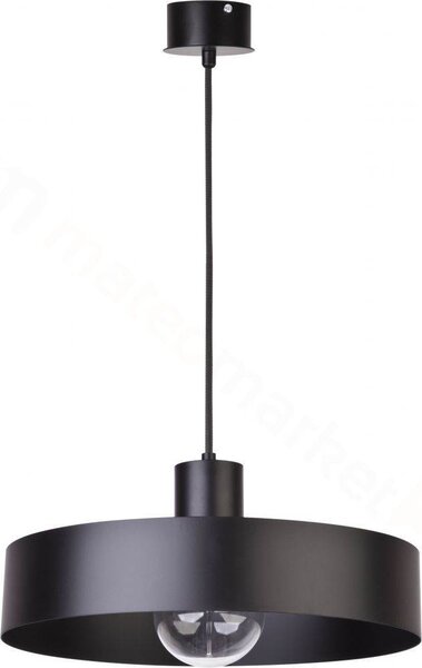 Závěsné industriální osvětlení RIF, 1xE27, 60W, 35cm, kulaté, černé